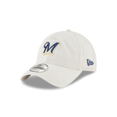 Brown Milwaukee Brewers Hat - New Era MLB Stone Core Classic 9TWENTY Adjustable Caps USA7065983